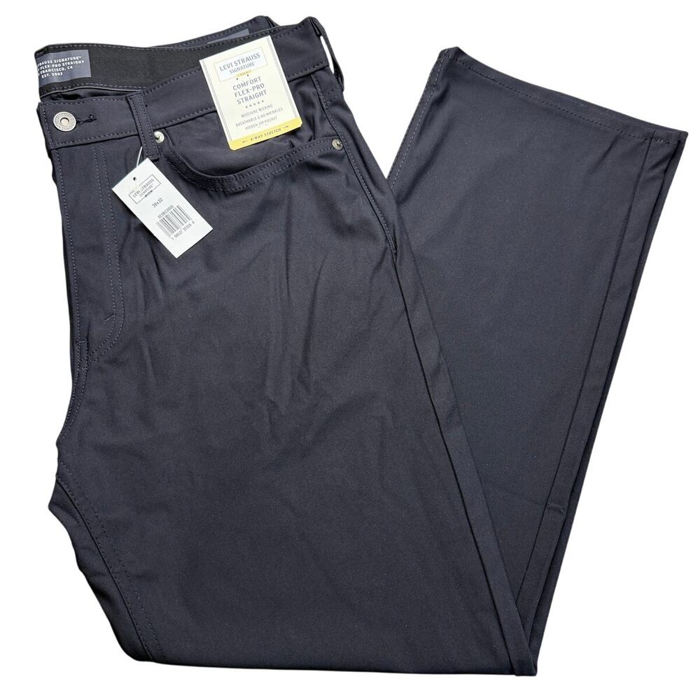 Men’s Levi Strauss Signature Gold Comfort Flex-Pro Straight Leg Pant Size 36x30